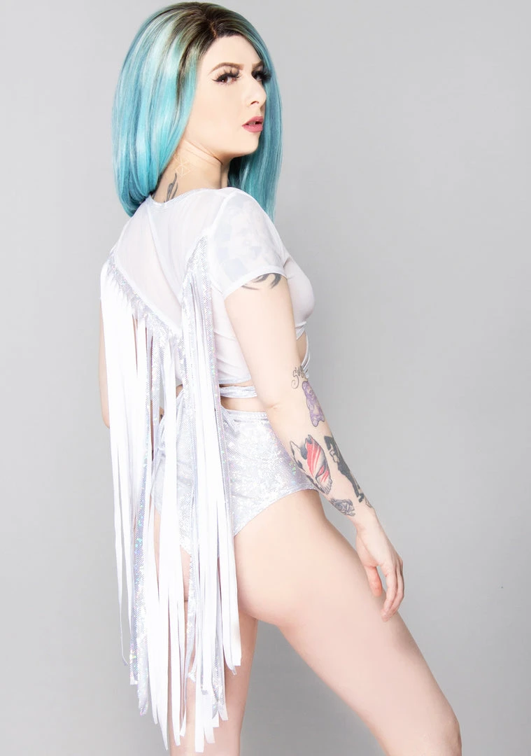 J Valentine Mad World Clarity Karma Fringe Wrap Top 4 J Valentine Mad World Clarity Karma Fringe Wrap Top