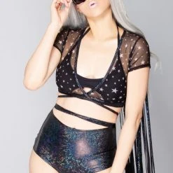 J Valentine Rising Star Karma Fringe Wrap Top