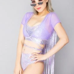 J Valentine Utopia Karma Fringe Wrap Top