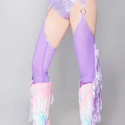 J Valentine World Tour Utopia Mesh Fringe Chaps