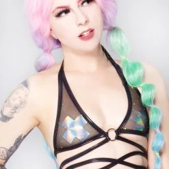 J Valentine New Mystic Firefly Mesh Wrap Top