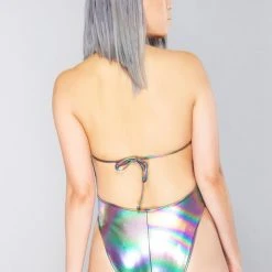J Valentine Oil Slick Harness Bodysuit The Raven