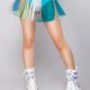 J Valentine Sea Ice Holographic Pinwheel Vinyl Skirt