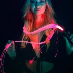 LASR Cherry Bomb Fiber Optic Light Up Whip New