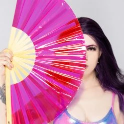 LASR XXXtreme Pink Iridescent Fluid Rave Fan World Tour