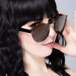 LASR Gimmie Space Reflective Sunglasses In Silver Mirror