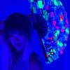 LASR New Happy Pills UV Reactive Rave Fan