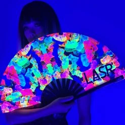 LA Style Rush Sales 24 LASR Sugar High Gummy Bear UV Reactive Rave Fan