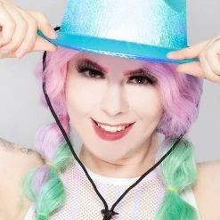 LASR Touch The Sky Cowgirl Opalescence Festival Hat New 5 LASR Touch The Sky Cowgirl Opalescence Festival Hat New