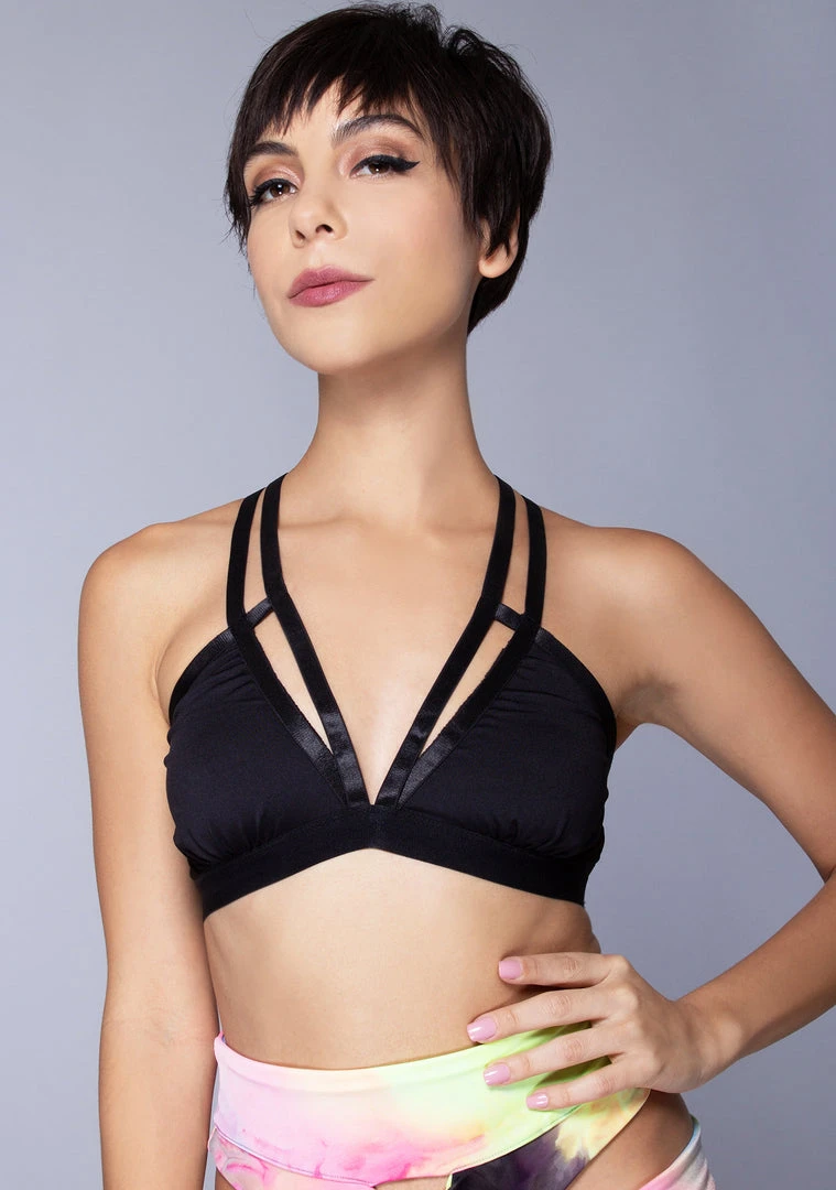 LA Style Rush Cross My Heart Bralette Women's Festival 3 LA Style Rush Cross My Heart Bralette Women's Festival