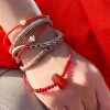 LASR Mumbai Beaded Triple Wrap Bracelet Accessories