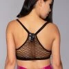 LA Style Rush On The Fence Bra Top In Black 2 LA Style Rush On The Fence Bra Top In Black