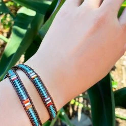 LA Style Rush X Katie Soleil Bodhi Double Wrap Beaded Bracelet Accessories