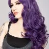 Leg Avenue Accessories Mermaid Wave Long Wig In Purple 2 Leg Avenue Accessories Mermaid Wave Long Wig In Purple