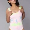 Leg Avenue Pastel Tie Dye Bodysuit Women's Festival