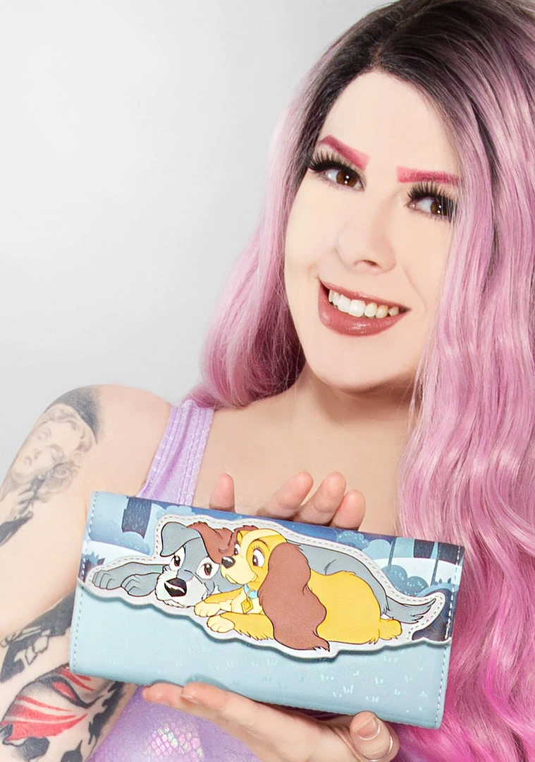 Loungefly Tea Room Cinema X Disney Lady And The Tramp Wet Cement Flap Wallet 3 Loungefly Tea Room Cinema X Disney Lady And The Tramp Wet Cement Flap Wallet