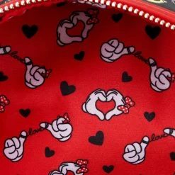 Loungefly Tea Room Cinema X Disney Mickey & Minnie Mouse Valentines Mini Backpack 11 Loungefly Tea Room Cinema X Disney Mickey & Minnie Mouse Valentines Mini Backpack