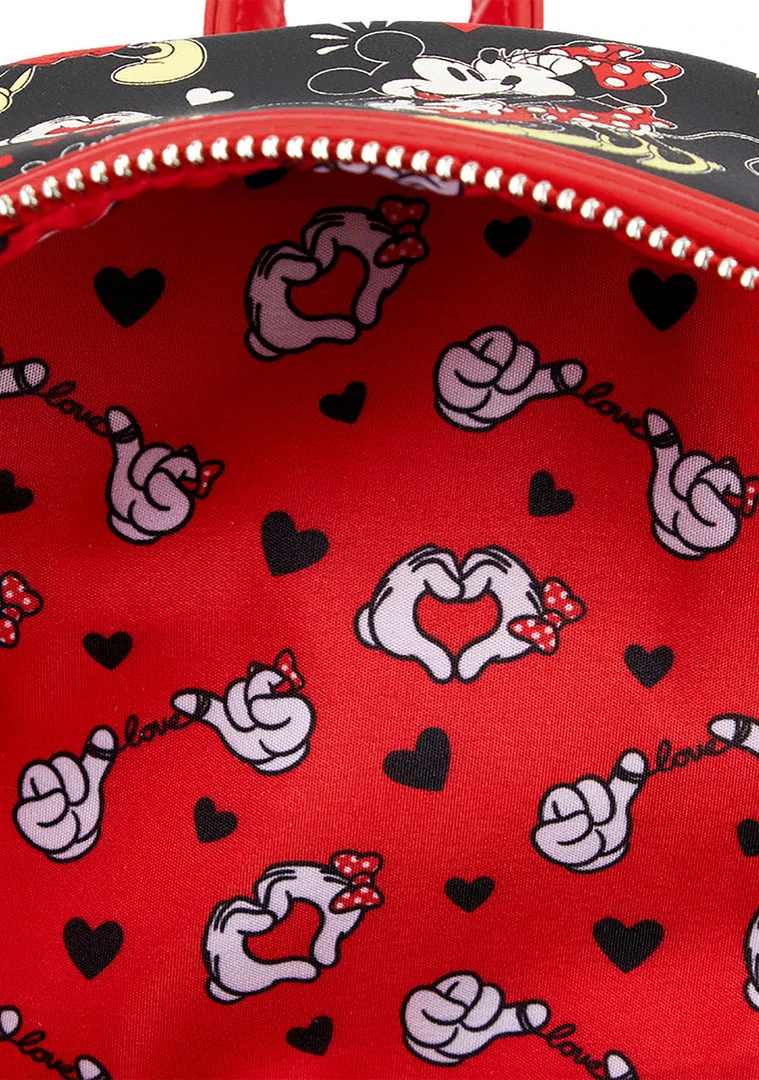 Loungefly Tea Room Cinema X Disney Mickey & Minnie Mouse Valentines Mini Backpack 7 Loungefly Tea Room Cinema X Disney Mickey & Minnie Mouse Valentines Mini Backpack