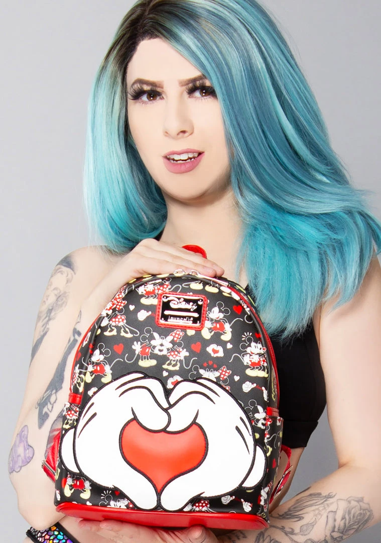 Loungefly Tea Room Cinema X Disney Mickey & Minnie Mouse Valentines Mini Backpack 3 Loungefly Tea Room Cinema X Disney Mickey & Minnie Mouse Valentines Mini Backpack