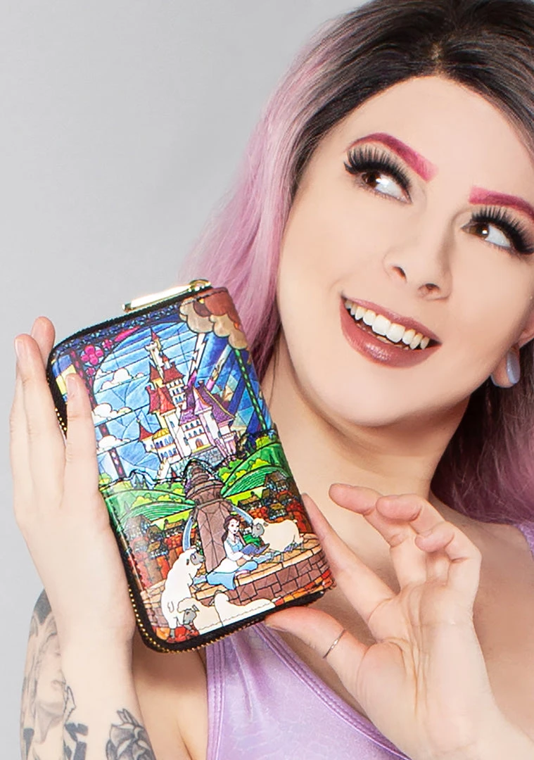 Loungefly X Disney Beauty & The Beast Belle Castle Series Zip Around Wallet 3 Loungefly X Disney Beauty & The Beast Belle Castle Series Zip Around Wallet