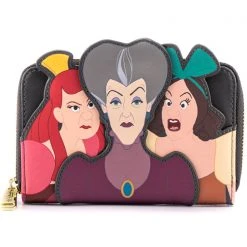 Loungefly X Disney Villains Scene Evil Stepmother & Stepsisters Zip Around Wallet Bags