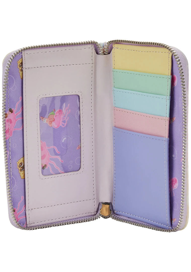Loungefly New X Nickelodeon Spongebob Pastel Jellyfishing Zip Around Wallet 7 Loungefly New X Nickelodeon Spongebob Pastel Jellyfishing Zip Around Wallet