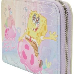 Loungefly New X Nickelodeon Spongebob Pastel Jellyfishing Zip Around Wallet 9 Loungefly New X Nickelodeon Spongebob Pastel Jellyfishing Zip Around Wallet
