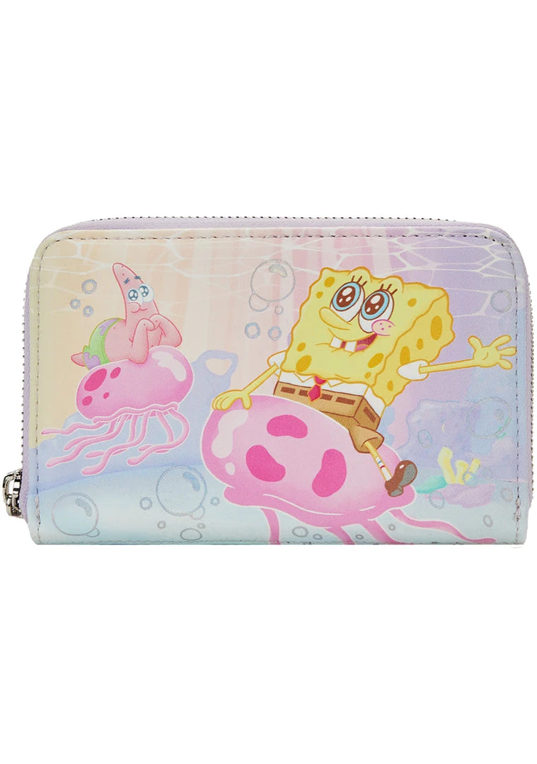 Loungefly New X Nickelodeon Spongebob Pastel Jellyfishing Zip Around Wallet 4 Loungefly New X Nickelodeon Spongebob Pastel Jellyfishing Zip Around Wallet
