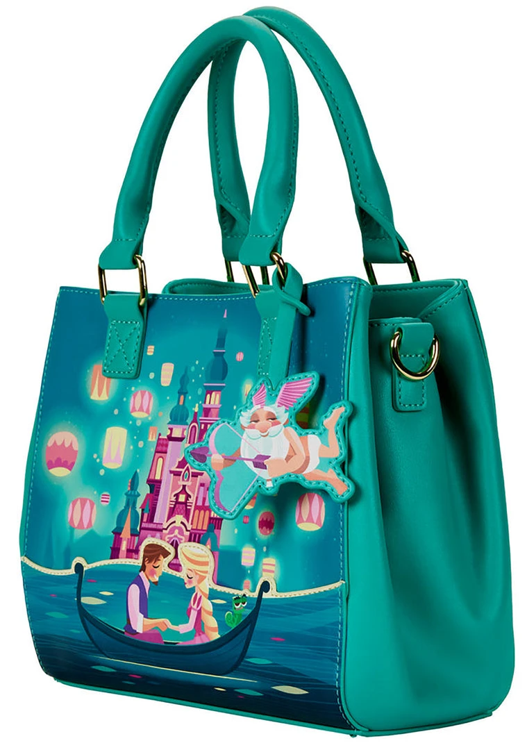 Loungefly X Disney Tangled Rapunzel Castle Glow Satchel Crossbody Bag New 6 Loungefly X Disney Tangled Rapunzel Castle Glow Satchel Crossbody Bag New