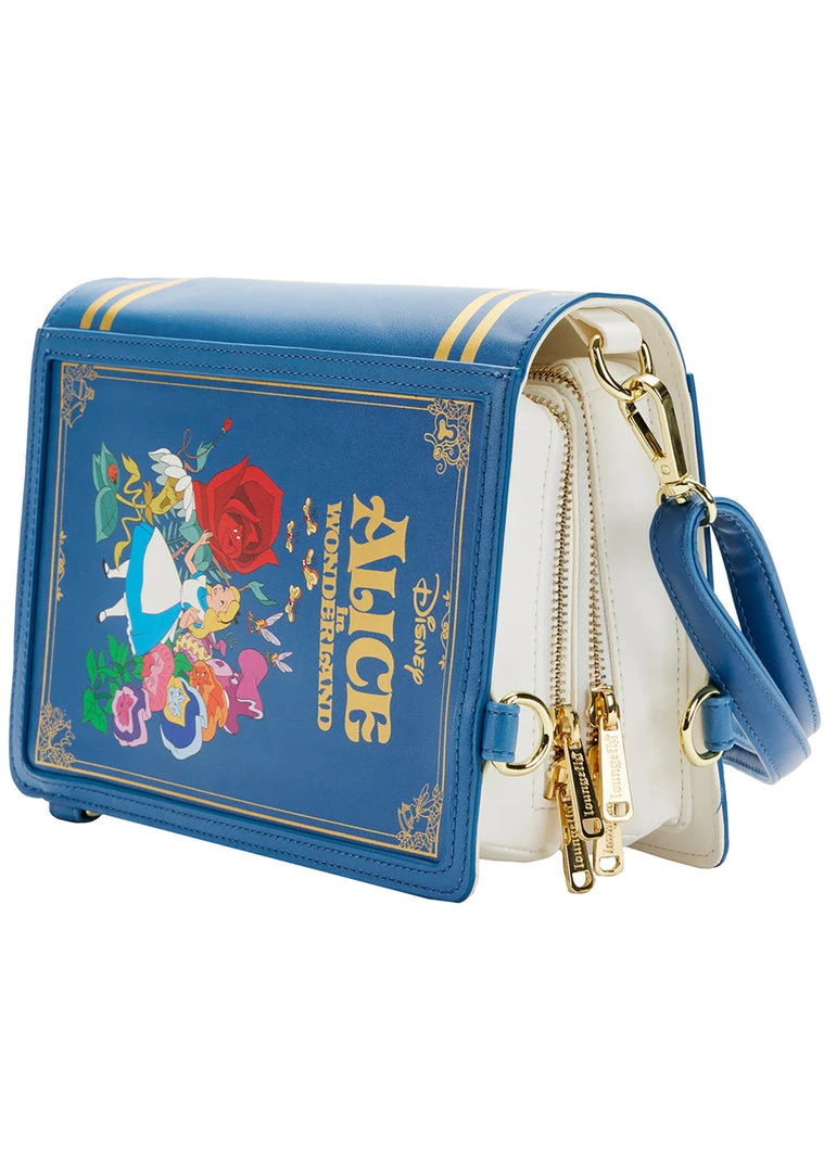 Loungefly X Disney Alice In Wonderland Book Convertible Crossbody Bag New 7 Loungefly X Disney Alice In Wonderland Book Convertible Crossbody Bag New