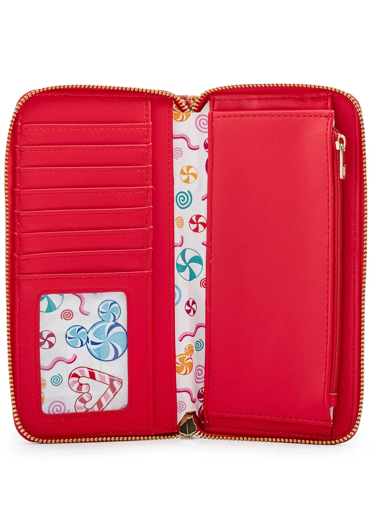 Loungefly X Disney Mickey Minnie Gingerbread AOP Zip Around Wallet Bags 7 Loungefly X Disney Mickey Minnie Gingerbread AOP Zip Around Wallet Bags