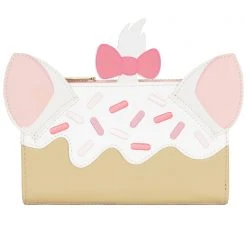 Loungefly New X Disney Marie Sprinkle Cupcake Cosplay Flap Wallet