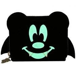 Loungefly New X LASR Exclusive Disney Mickey Bat Zip Wallet
