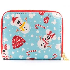 Loungefly X Disney Mickey Minnie Snowman AOP Zip Around Wallet Bags 8 Loungefly X Disney Mickey Minnie Snowman AOP Zip Around Wallet Bags