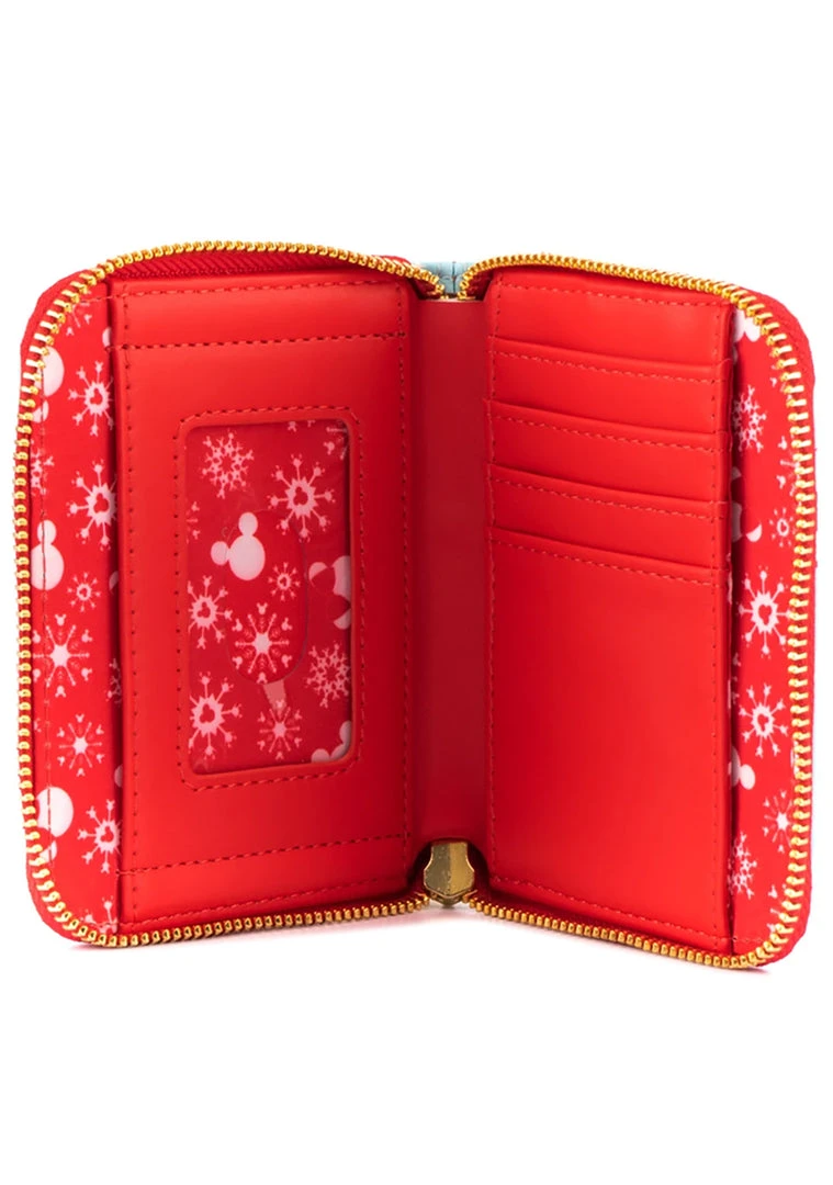 Loungefly X Disney Mickey Minnie Snowman AOP Zip Around Wallet Bags 6 Loungefly X Disney Mickey Minnie Snowman AOP Zip Around Wallet Bags