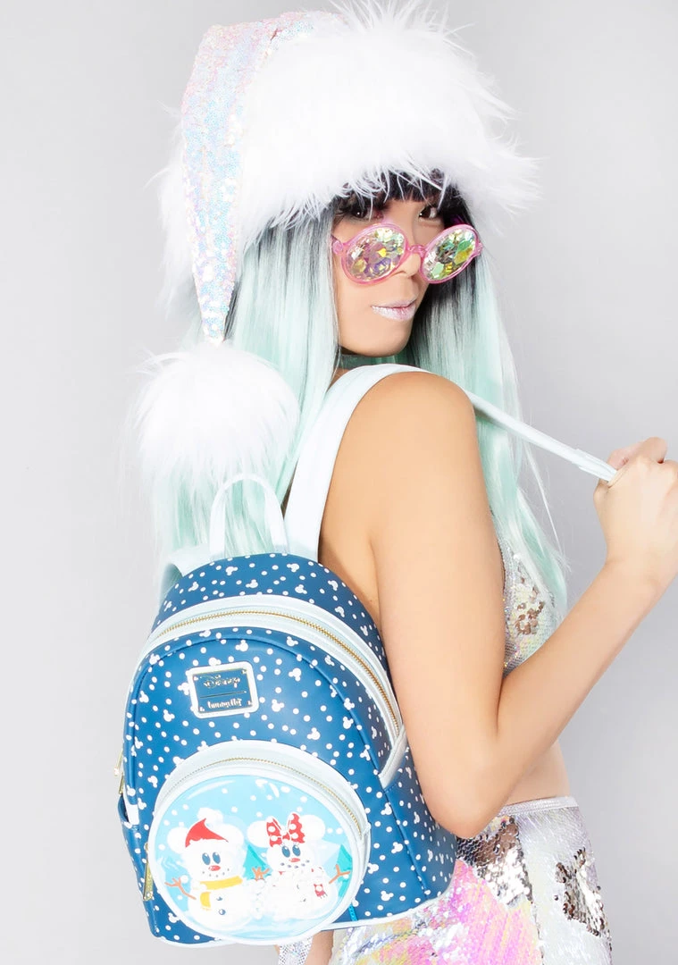 Loungefly X Disney Mickey & Minnie Snow Globe Mini Backpack 3 Loungefly X Disney Mickey & Minnie Snow Globe Mini Backpack
