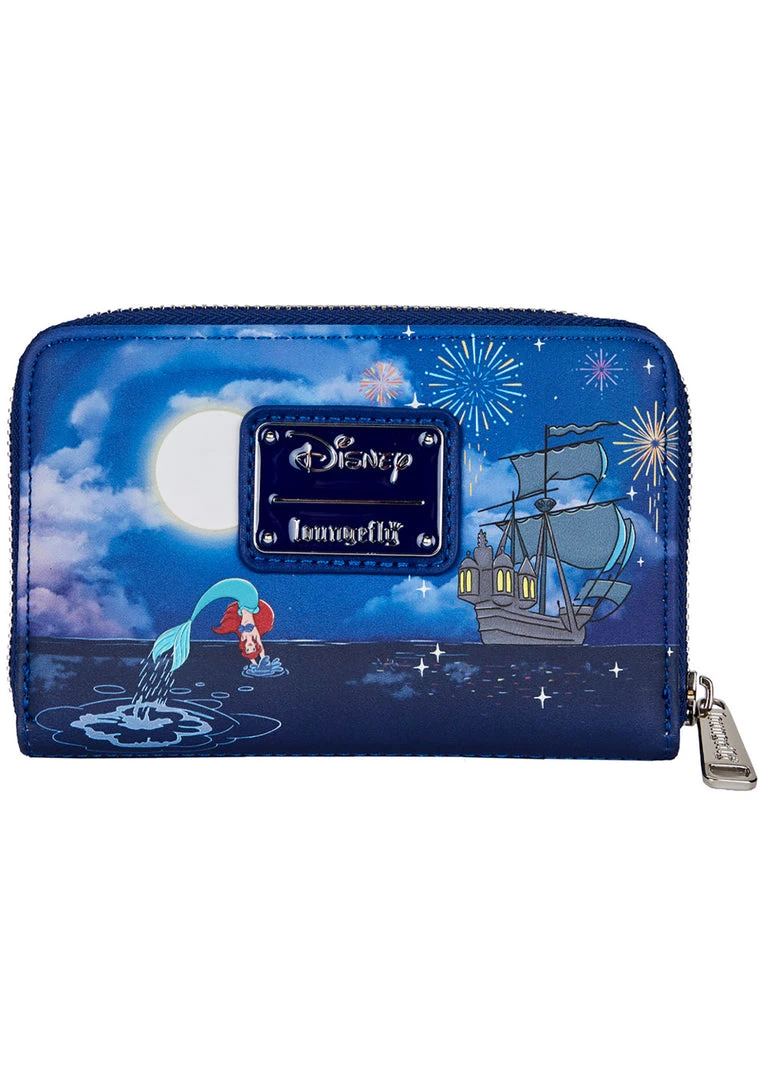 Loungefly New X Disney The Little Mermaid Ariel Fireworks Glow Zip Around Wallet 7 Loungefly New X Disney The Little Mermaid Ariel Fireworks Glow Zip Around Wallet