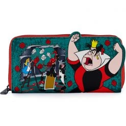 Loungefly X Disney Villains Scene Queen Of Hearts Zip Around Wallet Mad World