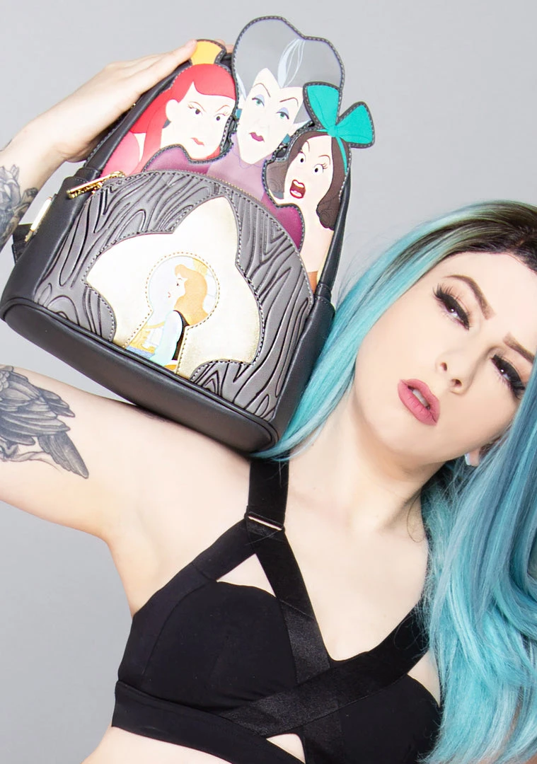 Loungefly X Disney Cinderella Evil Stepmother & Stepsisters Villains Scene Mini Backpack 3 Loungefly X Disney Cinderella Evil Stepmother & Stepsisters Villains Scene Mini Backpack