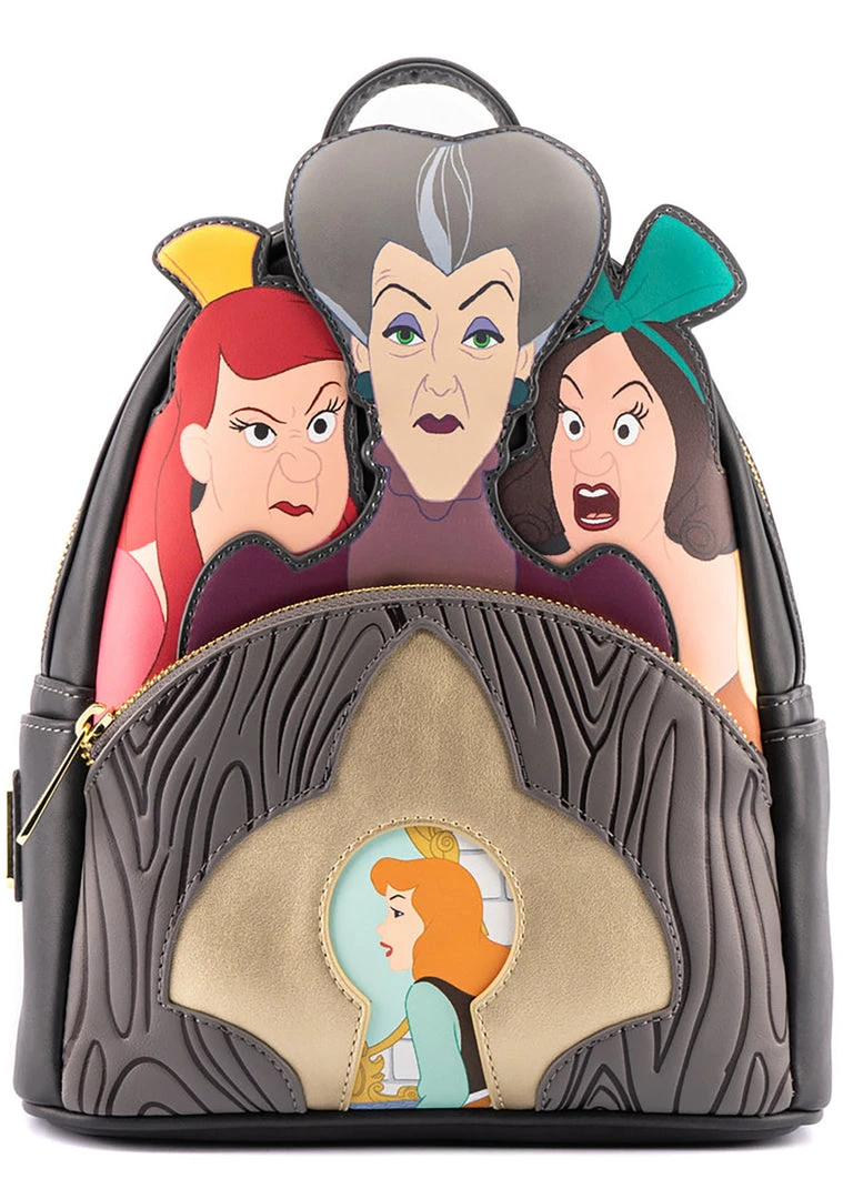 Loungefly X Disney Cinderella Evil Stepmother & Stepsisters Villains Scene Mini Backpack 4 Loungefly X Disney Cinderella Evil Stepmother & Stepsisters Villains Scene Mini Backpack