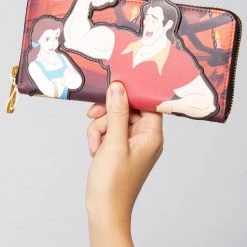 Loungefly X Disney Beauty And The Beast Gaston Villains Zip Around Wallet New