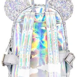 Loungefly New X LASR Exclusive Disney Holographic Sequin Minnie Mini Backpack