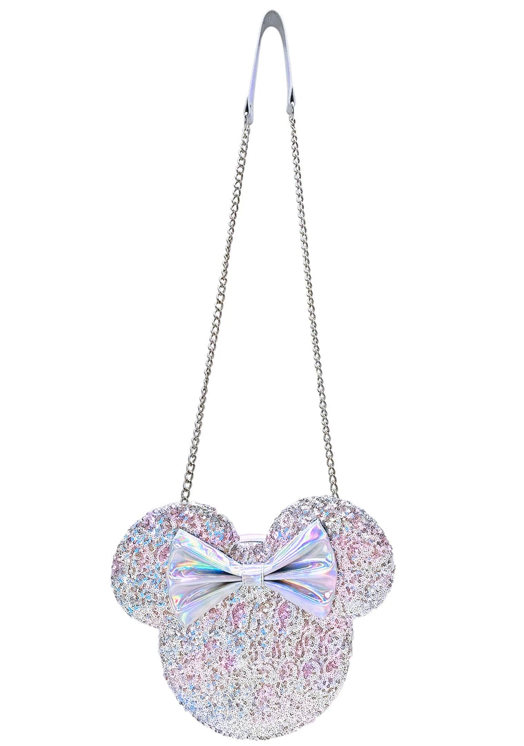 Loungefly New X LASR Exclusive Disney Holographic Minnie Sequin Crossbody Bag 6 Loungefly New X LASR Exclusive Disney Holographic Minnie Sequin Crossbody Bag