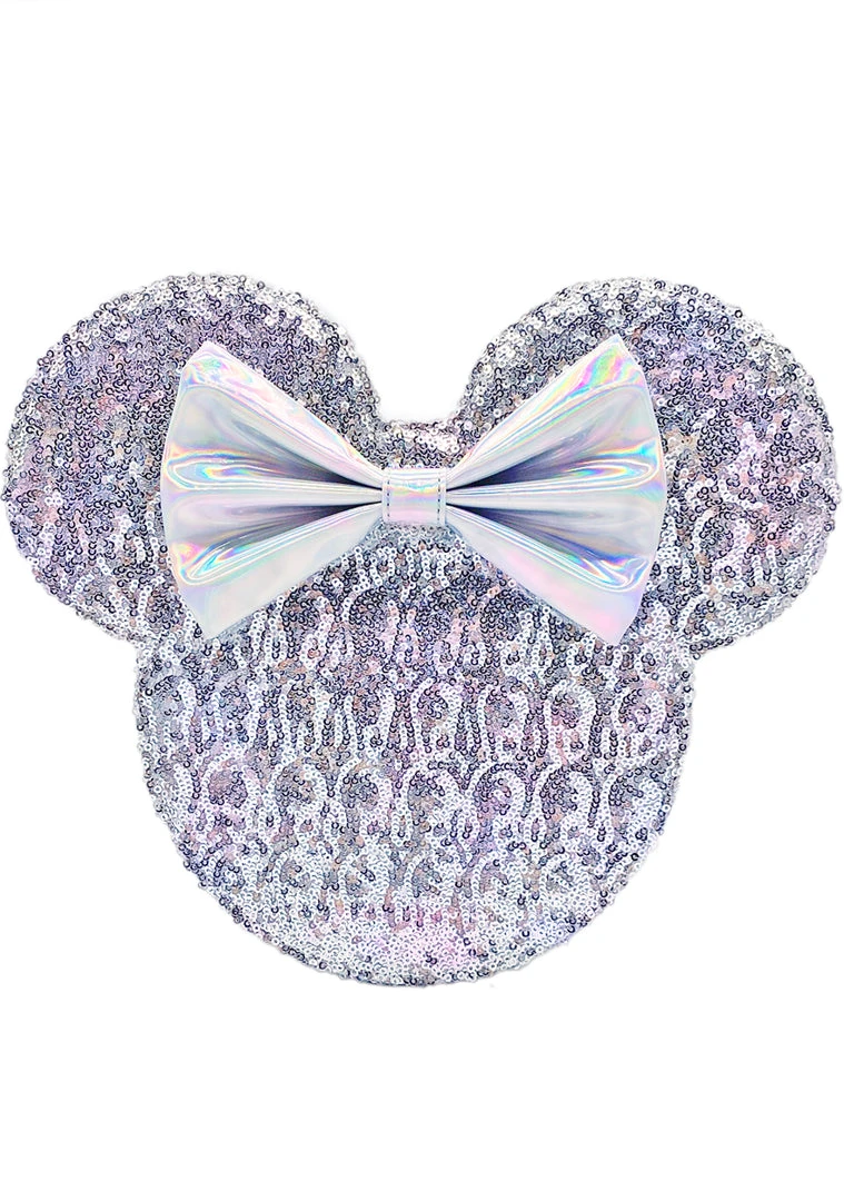 Loungefly New X LASR Exclusive Disney Holographic Minnie Sequin Crossbody Bag 7 Loungefly New X LASR Exclusive Disney Holographic Minnie Sequin Crossbody Bag