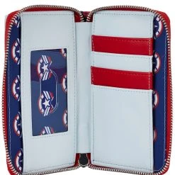 Loungefly X Marvel Falcon Captain America Cosplay Zip Around Wallet 11 Loungefly X Marvel Falcon Captain America Cosplay Zip Around Wallet