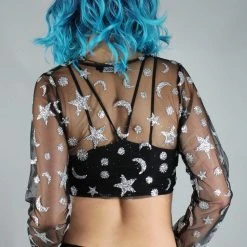 Motel Rocks Yun Star Child Crop Top Women's Festival 5 Motel Rocks Yun Star Child Crop Top Women's Festival