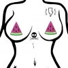 Pastease Glitter Watermelon Nipple Pasties In Hot Pink Accessories 1 Pastease Glitter Watermelon Nipple Pasties In Hot Pink Accessories