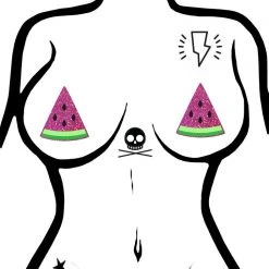 Pastease Glitter Watermelon Nipple Pasties In Hot Pink Accessories