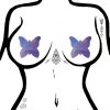 Pastease Monarch Holographic Butterfly Nipple Pasties In Lavender Accessories