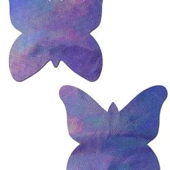 Pastease Monarch Holographic Butterfly Nipple Pasties In Lavender Accessories
